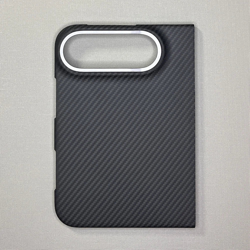 Carbon fibre weave case for iPhone Duo, back panel detail