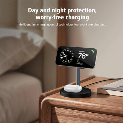 15W 3-in-1 magnetic charging stand for iPhone, view 2
