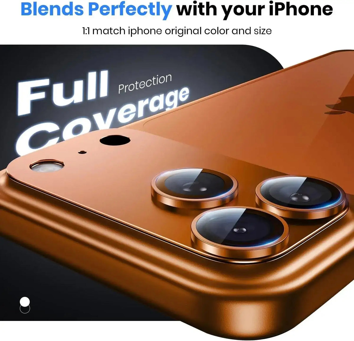 Metal ring camera lens protector for iPhone 17 Pro and Pro Max, view 3