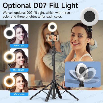 Face-tracking selfie stick tripod, view 4
