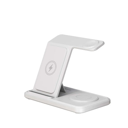 3-in-1 wireless charging station for Galaxy S24–S26, white