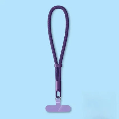 Anti-drop crossbody phone lanyard with 360° rotating clip, purple