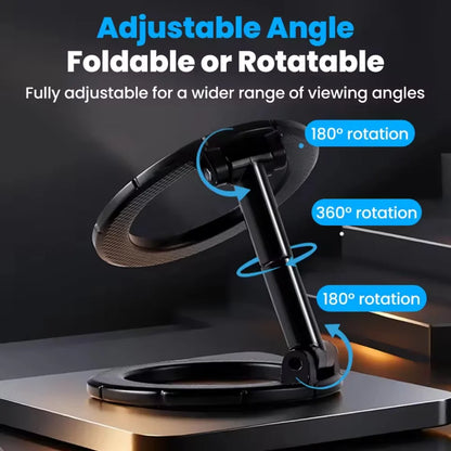 Foldable double-sided magnetic car phone mount with 360° rotation, view 3