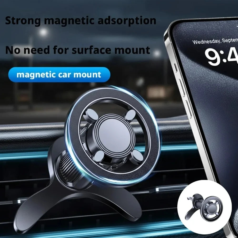 Magnetic car vent phone holder, view 2