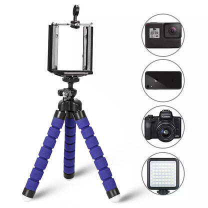 Flexible octopus phone tripod, blue