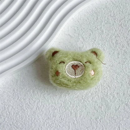 Fluffy plush bear folding phone grip, view 18