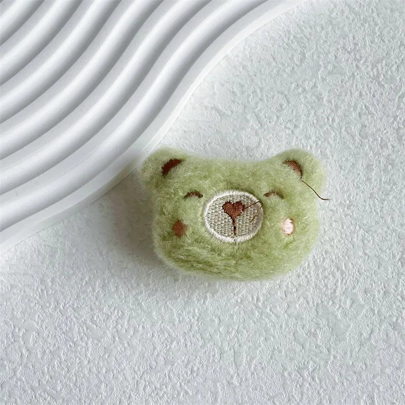 Fluffy plush bear folding phone grip, view 18