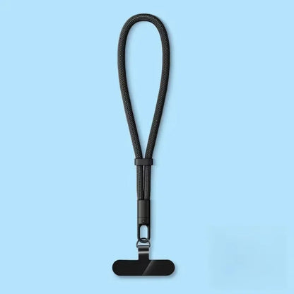 Anti-drop crossbody phone lanyard with 360° rotating clip, black