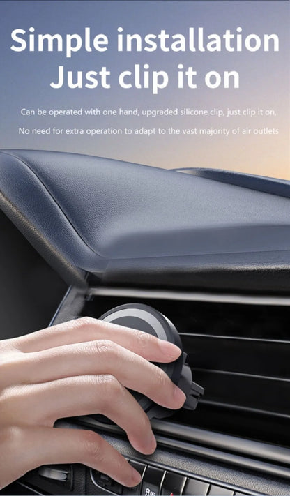 Magnetic air vent wireless charging car mount for MagSafe, view 8