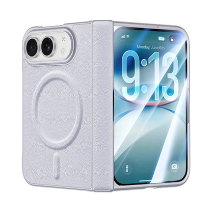 Vegan leather soft-touch case in light grey