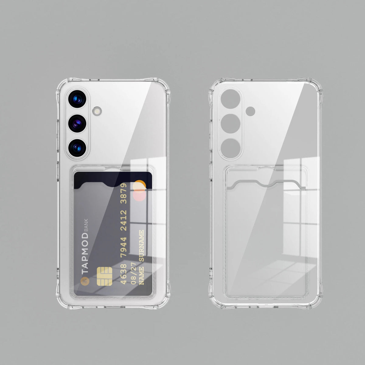 Clear card slot case for Samsung Galaxy S20–S26 & Note 20, view 6