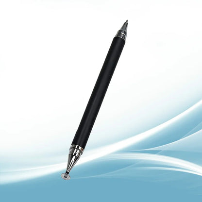 2-in-1 disc stylus and ballpoint pen, black
