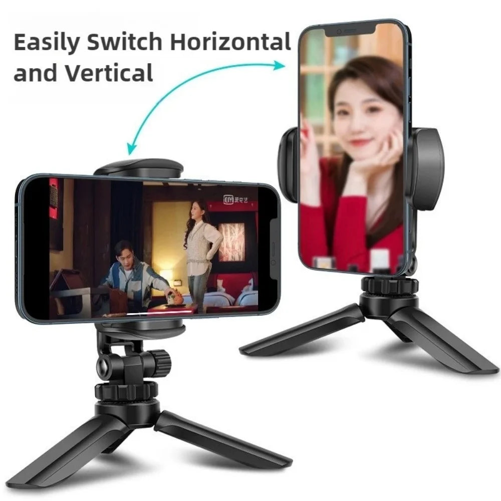 Foldable desktop phone tripod, view 2
