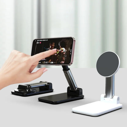 Foldable magnetic desktop phone stand with adjustable height, view 4