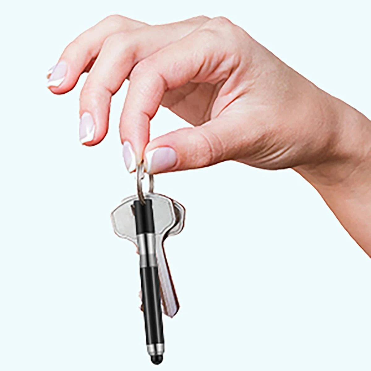 2-in-1 mini stylus and ballpoint pen keychain, view 6