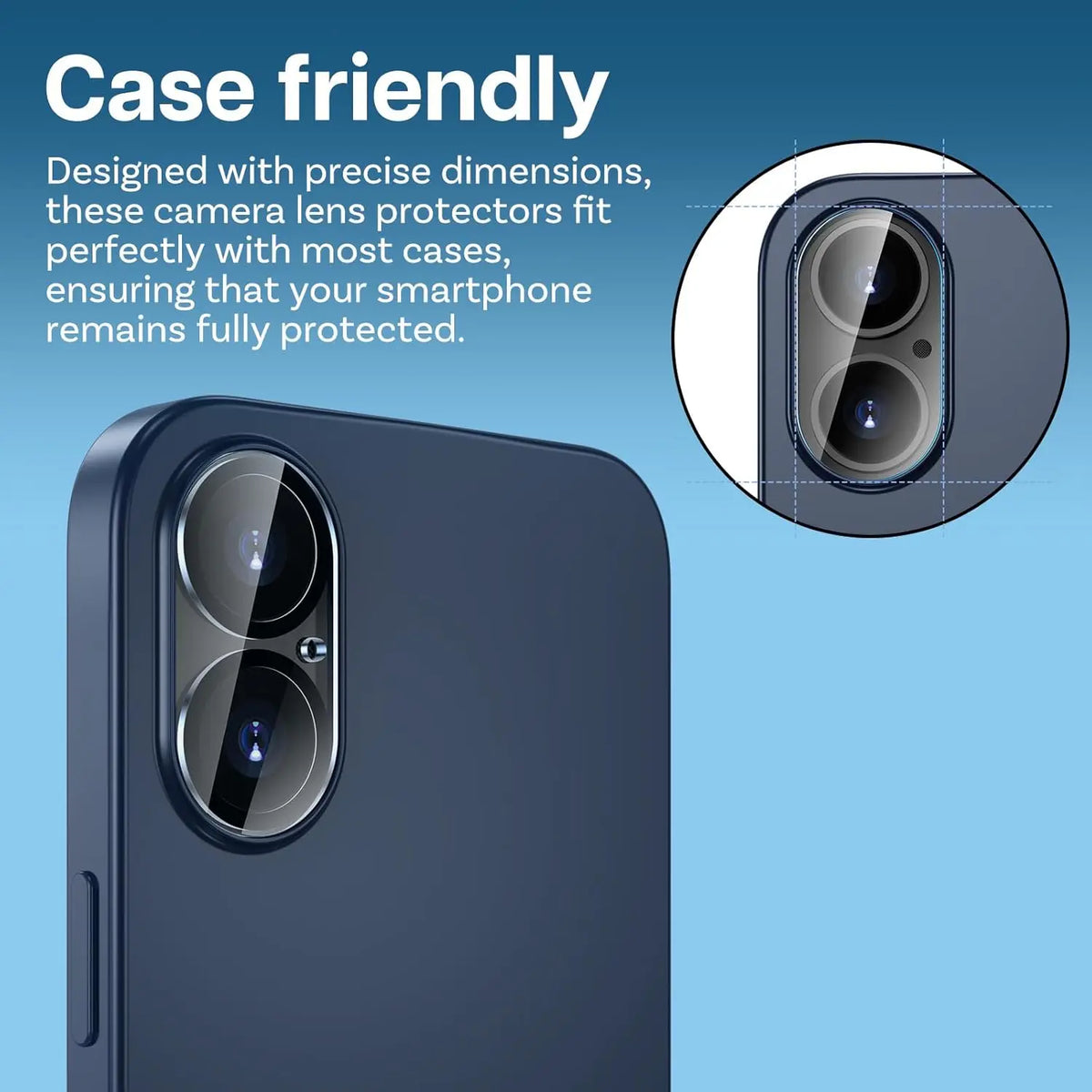 Tempered glass camera lens protectors for iPhone, 4-pack, view 6