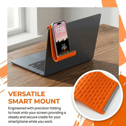 Foldable flexible silicone desktop phone holder