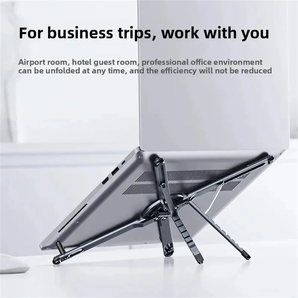 Foldable magnetic aluminum desk phone holder and selfie tripod, view 3