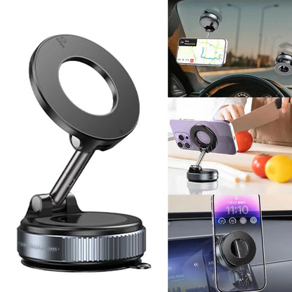 Vacuum suction cup magnetic car phone holder, view 3