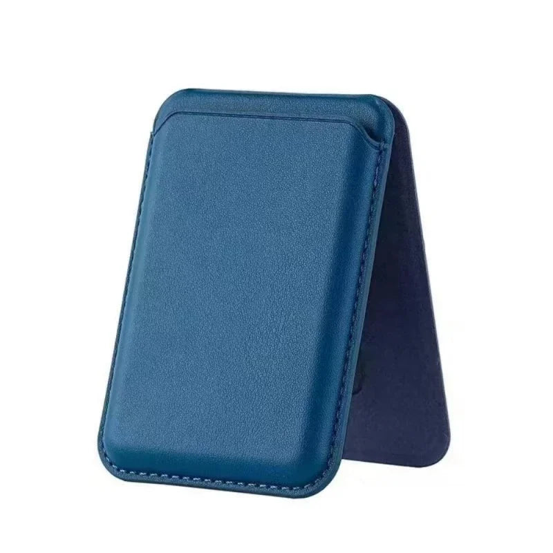 Strong magnetic leather wallet with hidden stand for iPhone 13–15, view 14