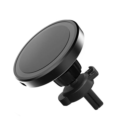 Magnetic air vent wireless charging car mount for MagSafe, black