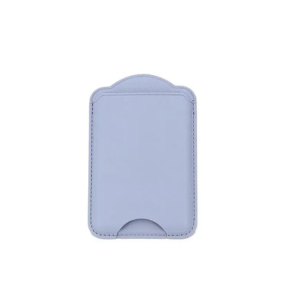 PU leather magnetic card wallet for iPhone 15–18 & Galaxy S25–S26, purple