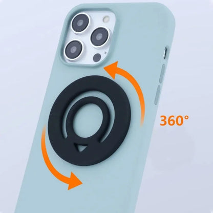 Magnetic silicone finger ring grip stand for iPhone 15–17, view 3