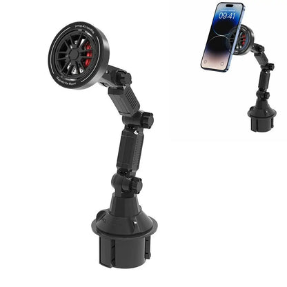 Magnetic car cup holder phone mount with strong suction, view 7