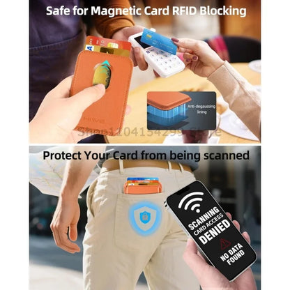 Magnetic leather card wallet with hidden stand for iPhone 13–15, view 5