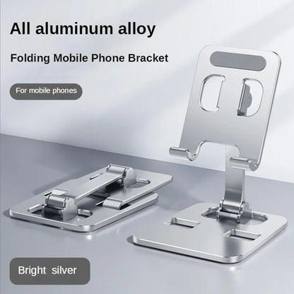 Foldable aluminum alloy desk phone and tablet stand, view 2