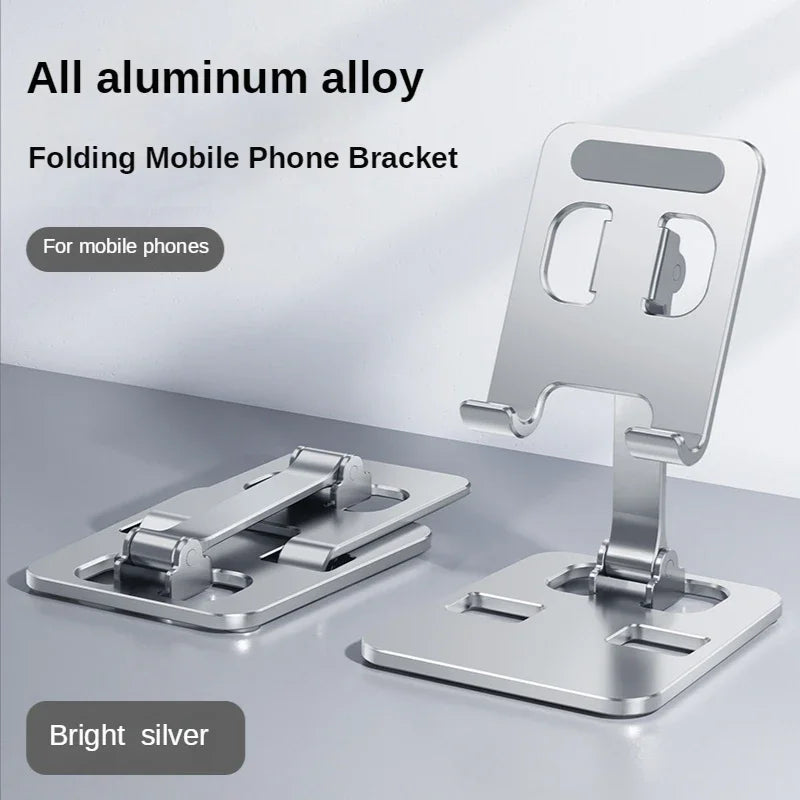 Foldable aluminum alloy desk phone and tablet stand, view 2
