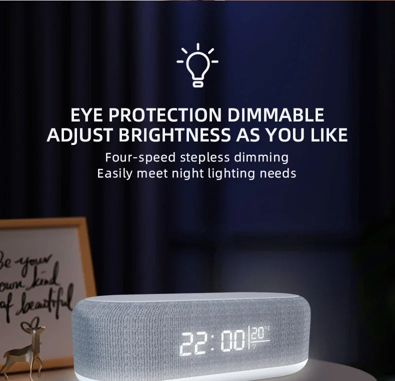 Wireless charger alarm clock, view 7