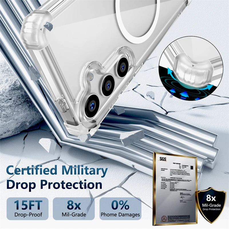 Clear armor MagSafe case for Samsung Galaxy S22–S26, view 4