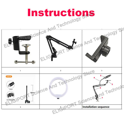 Overhead phone shooting stand, view 6