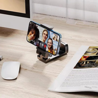 Foldable airplane phone holder for travel and seatback use, view 4