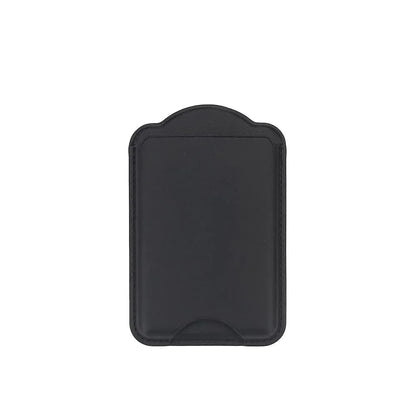 PU leather magnetic card wallet for iPhone 15–18 & Galaxy S25–S26, black