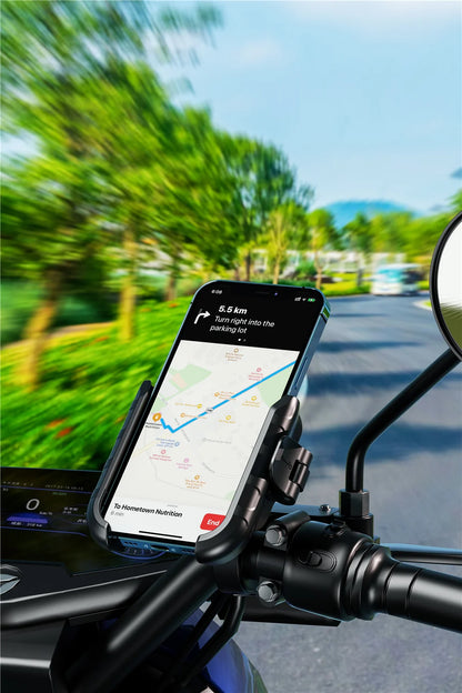 One-touch auto-lock motorcycle and bike phone mount, view 6