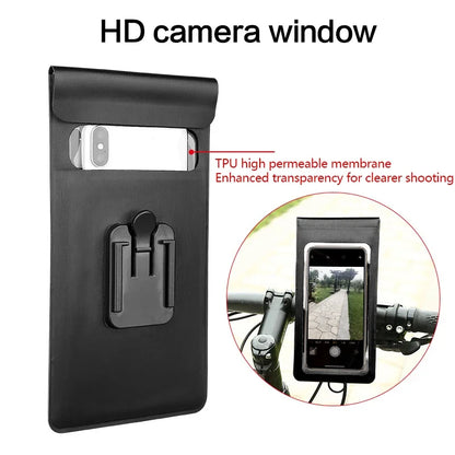 Waterproof touchscreen bike and motorcycle phone mount bag, view 7