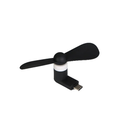 Mini portable USB fan for phones, black
