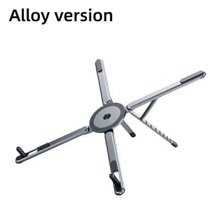 Foldable magnetic aluminum desk phone holder and selfie tripod, gray