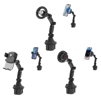 Magnetic car cup holder phone mount with strong suction, view 3