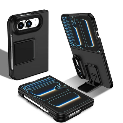 Armour stand case in black on an iPhone Duo with the rear stand folded out