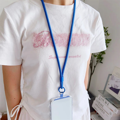Long crossbody phone lanyard with case connection clip, view 6