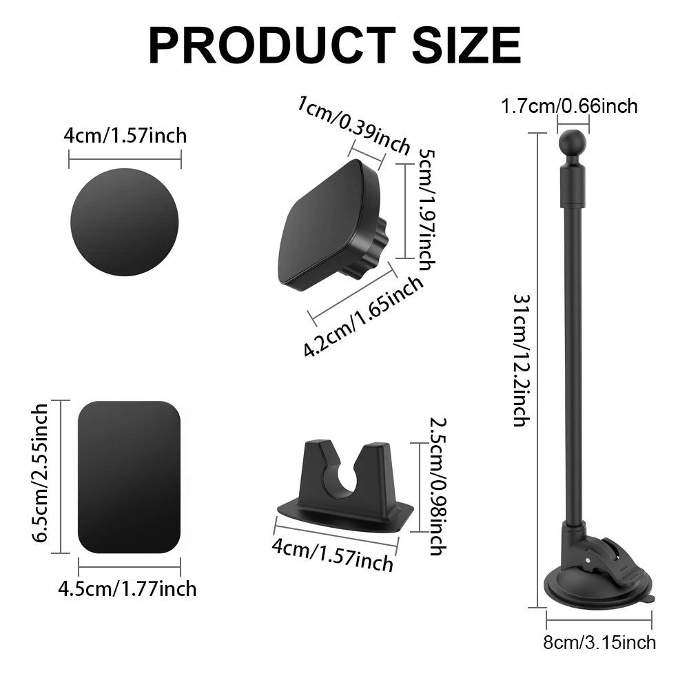 Long-arm magnetic car phone mount, view 5
