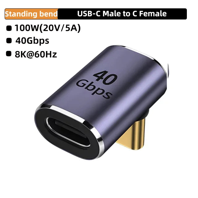 USB4 40Gbps 90-degree USB-C adapter, 100W, view 9
