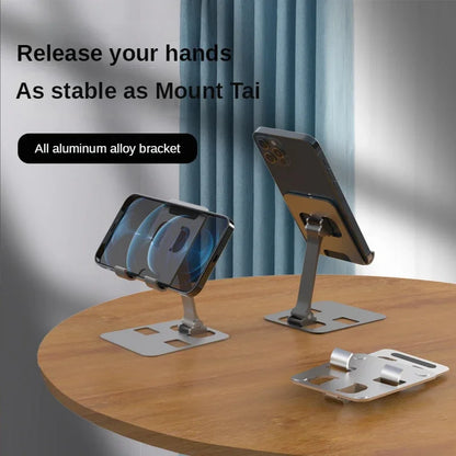 Foldable aluminum alloy desk phone and tablet stand, view 4