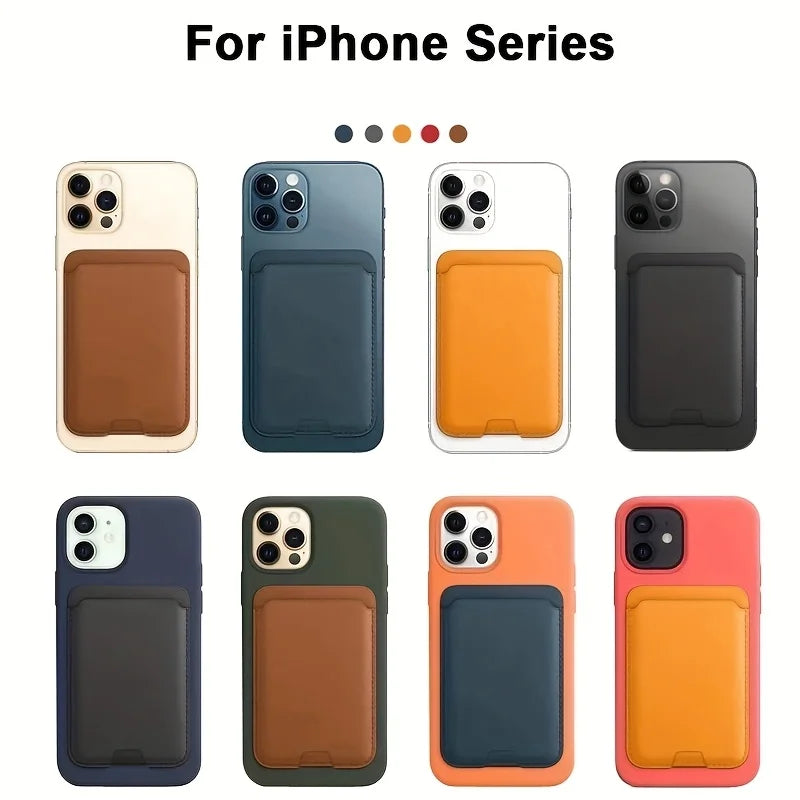 PU leather magnetic card holder for iPhone 12–18 Pro Max, view 5