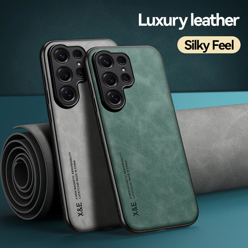 Ultra-thin PU leather case for Samsung Galaxy S22–S26, view 3