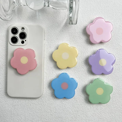Clear flower expandable phone grip and stand, view 2