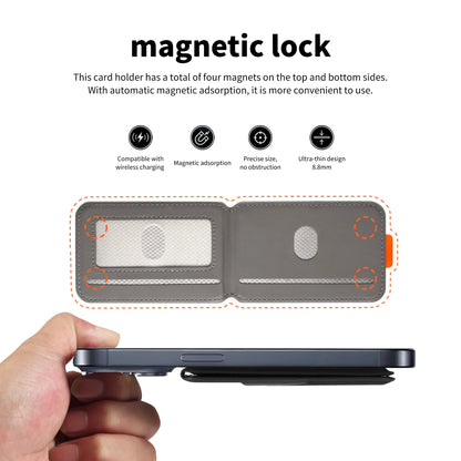 PU leather magnetic card holder, view 2